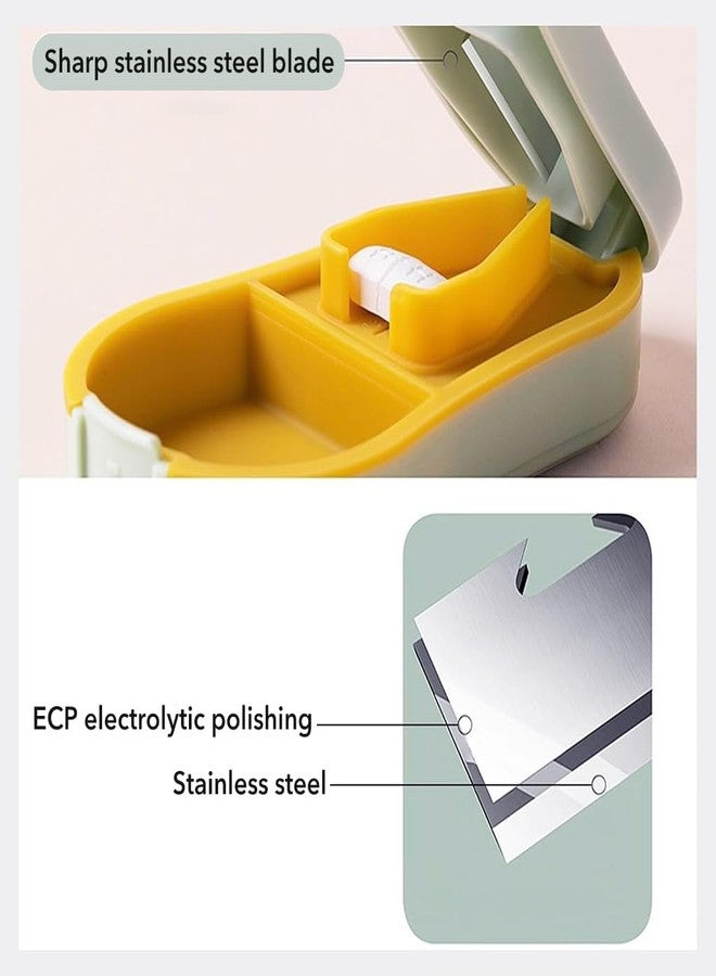 ZIBUYU® Medicine Box for Home with Pill Cutter, Tablet Cutter for Small and Large Tablets 2 in 1 Pill Storage Organizer with Tablet Cutter for Daily Use, Travel - Image 3